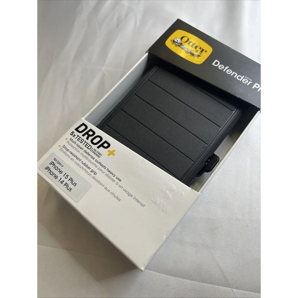 OtterBox Defender Pro Series Case & Holster For iPhone 15 Plus/14 Plus - Black